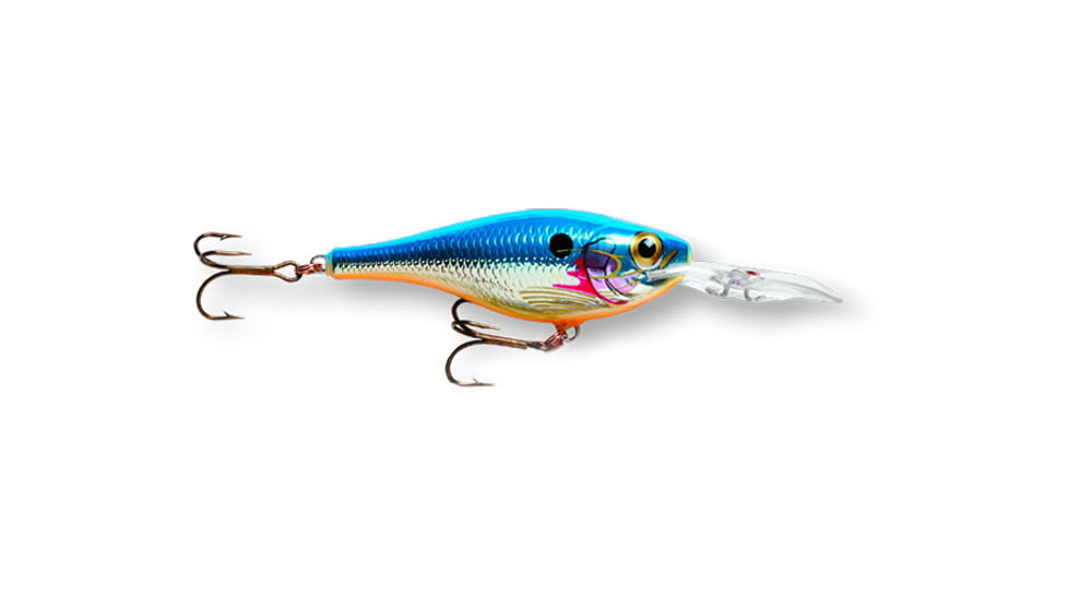 Rapala Shad Rap RS Crankbait, 1 1/2in, 3/16 oz, Suspending, Silver Blue, SRRS04SB