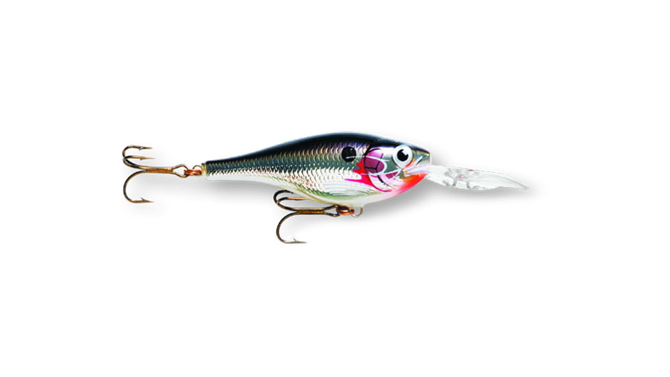 Rapala Shad Rap RS Crankbait, 1 1/2in, 3/16 oz, Suspending, Silver, SRRS04S
