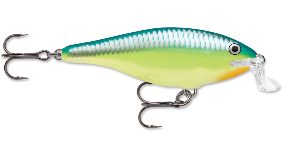 Rapala Shallow Shad Rap Crankbait, 2 3/4in, 1/4 oz, Floating, Caribbean Shad, SSR07CRSD