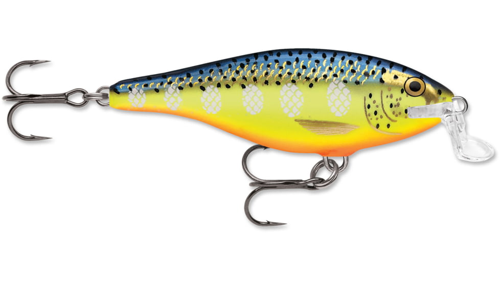 Rapala Shallow Shad Rap Crankbait, 2 3/4in, 1/4 oz, Floating, Hot Steel, SSR07HS