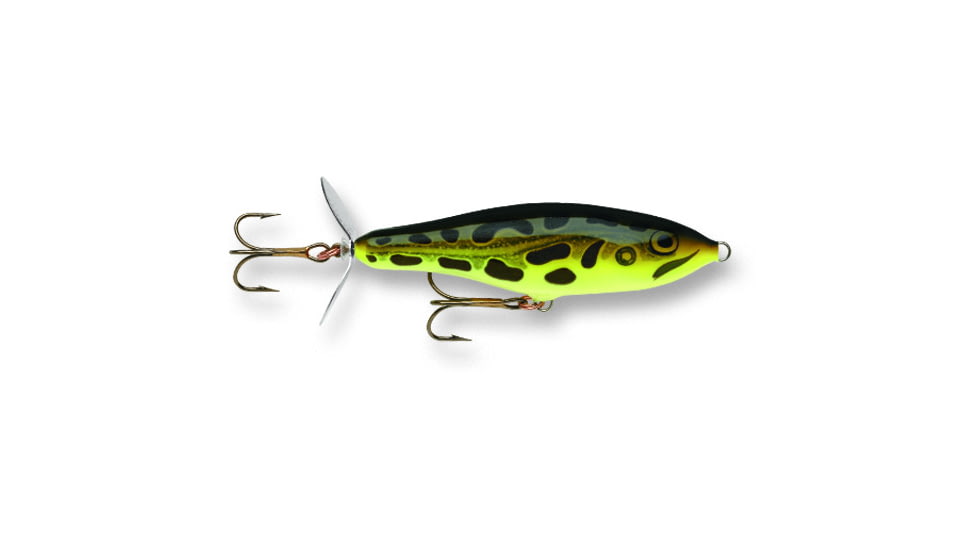 Rapala Skitter Prop Topwater Lure, 2 3/4", 1/4 oz, Lime Frog, Floating, SPR07LF