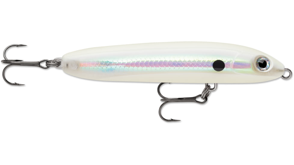 Rapala Skitter V 10, 4" 1/2 oz, Topwater, VMC #4 Treble Hooks, Inshore/Freshwater, Holographic Bone, SKV10HGBN