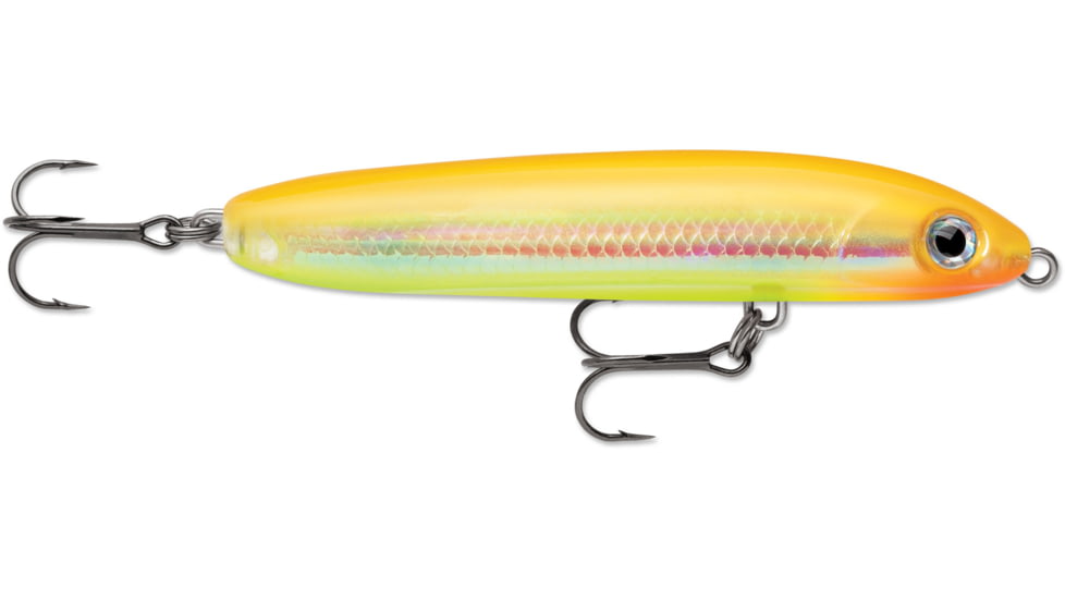 Rapala Skitter V 10 Topwater Lure, Bone Chartreuse, 1/2oz, 4in, SKV10BNC