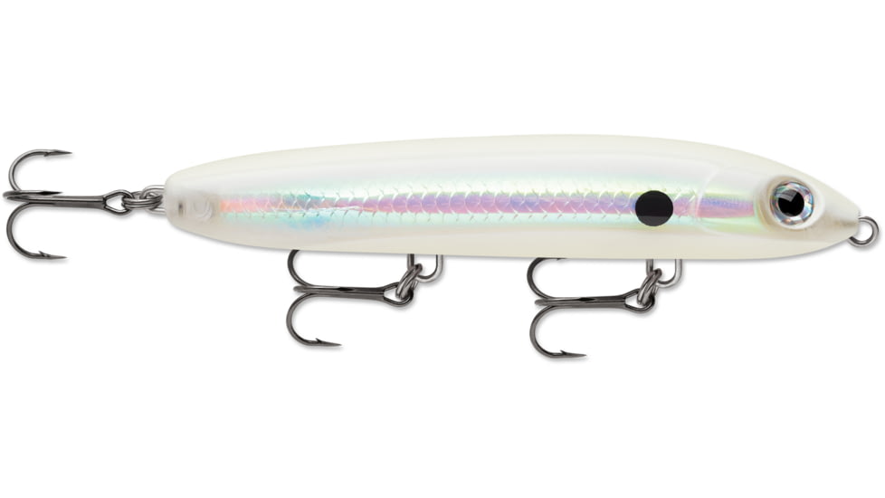 Rapala Skitter V 13, 5 1/4", 1 oz, Topwater, VMC #3 Treble Hooks, Inshore/Freshwater, Holographic Bone, SKV13HGBN
