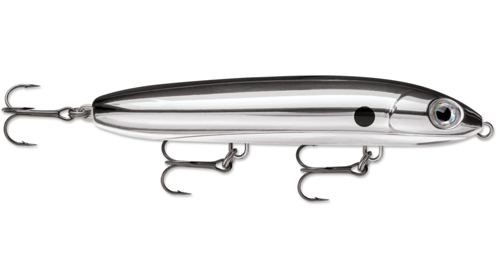 Rapala Skitter V 13 Floating, 5-1/4", 1oz, Topwater, #3 Trebles, Pure Chrome, SKV13PCH