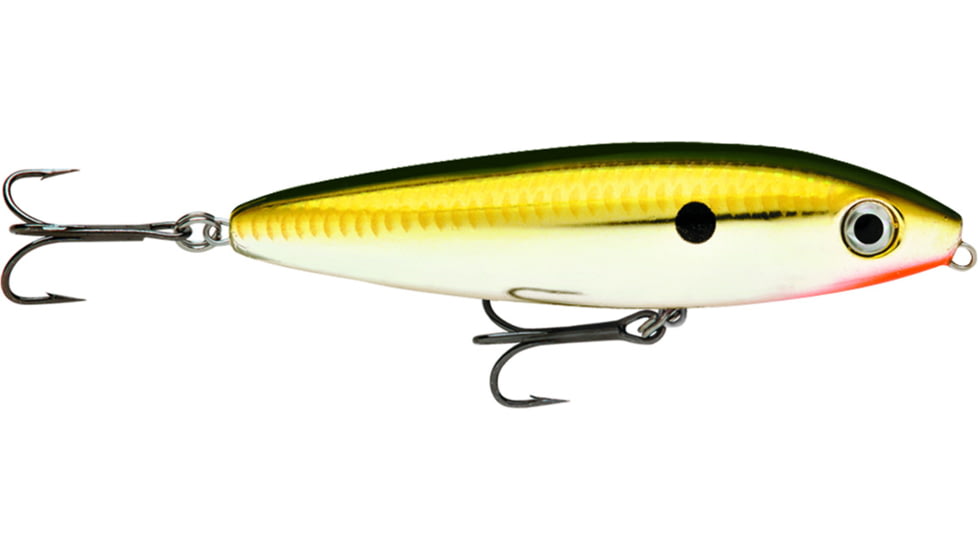 Rapala Skitter Walk Topwater Lure, 3 1/8", 7/16 oz Gold Chrome, Floating, SW08GCH