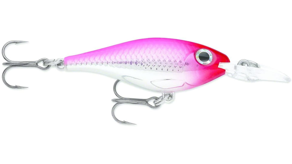 Rapala Ultra Light Shad Crankbait 1 1/2in, 1/8 oz, Floating, Pink Clown, ULS04PCL