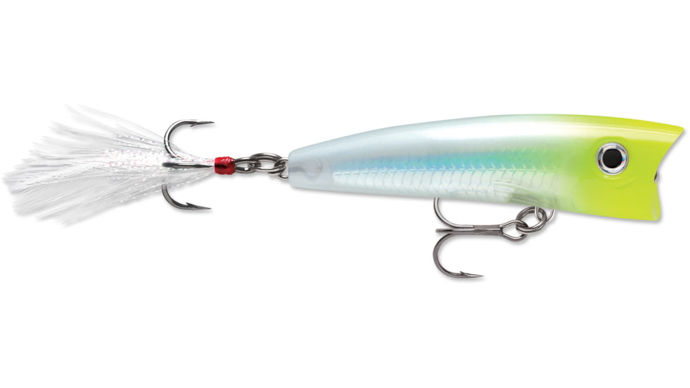 Rapala X-Rap Pop Topwater Lure, Floating, Chartreuse Ghost, 2 3/4in, 3/8oz, XRP07CGH
