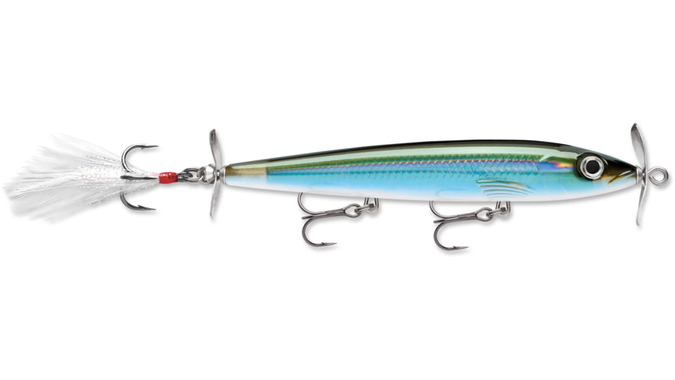 Rapala X-Rap Prop Topwater Lure, 4 3/8in, 3/8 oz, Floating, Moss Back Shiner, XRPR11MBS