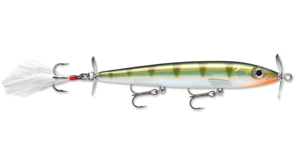 Rapala X-Rap Prop Topwater Lure, 4 3/8in, 3/8 oz, Floating, Yellow Perch, XRPR11YP