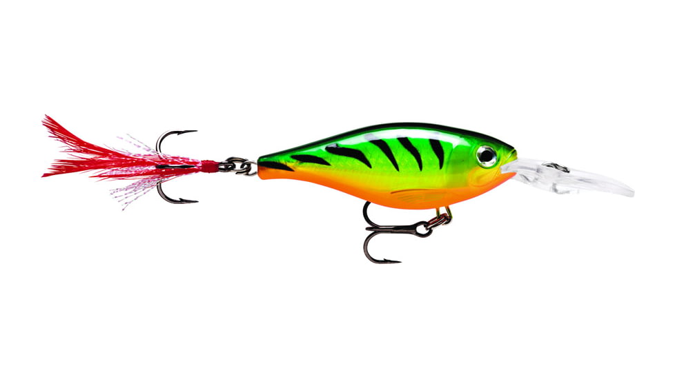 Rapala X-Rap Shad, 2 1/2in, 5/16 oz, Suspending, Firetiger, XRS06FT