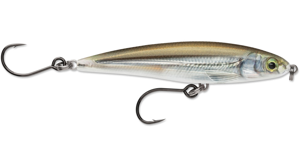 Rapala X-Rap Twitchin' Minnow 10, Slow Sinking, 1/2 oz, 4" 1-2 Ft, #2/0 Hooks, Mangrove Minnow, SXRT10MM
