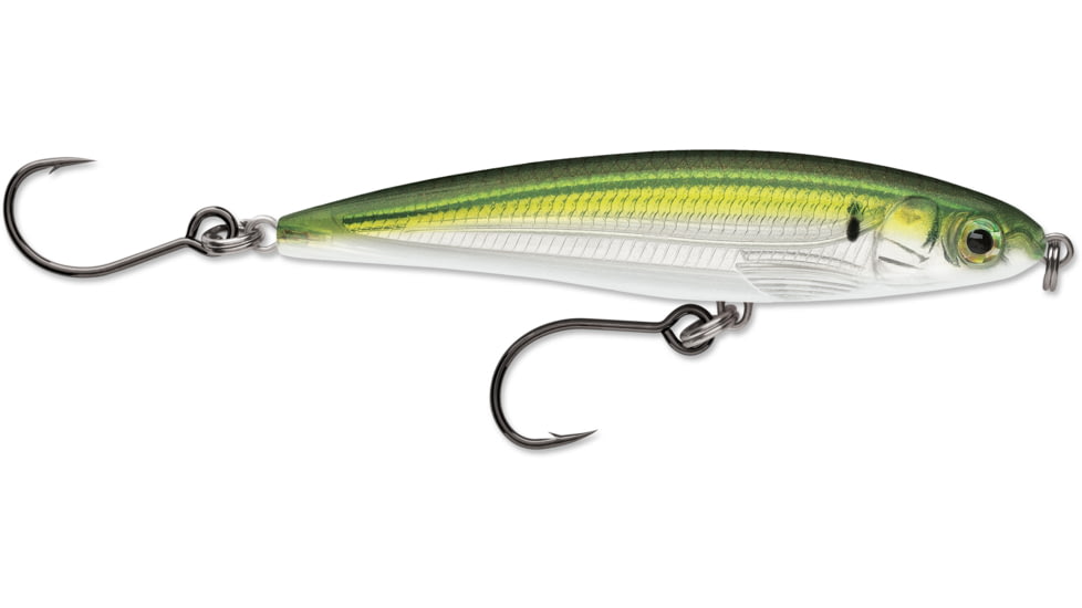 Rapala X-Rap Twitchin' Minnow 10, Slow Sinking, 1/2 oz, 4" 1-2 Ft, #2/0 Hooks, Pilchard, SXRT10PLD
