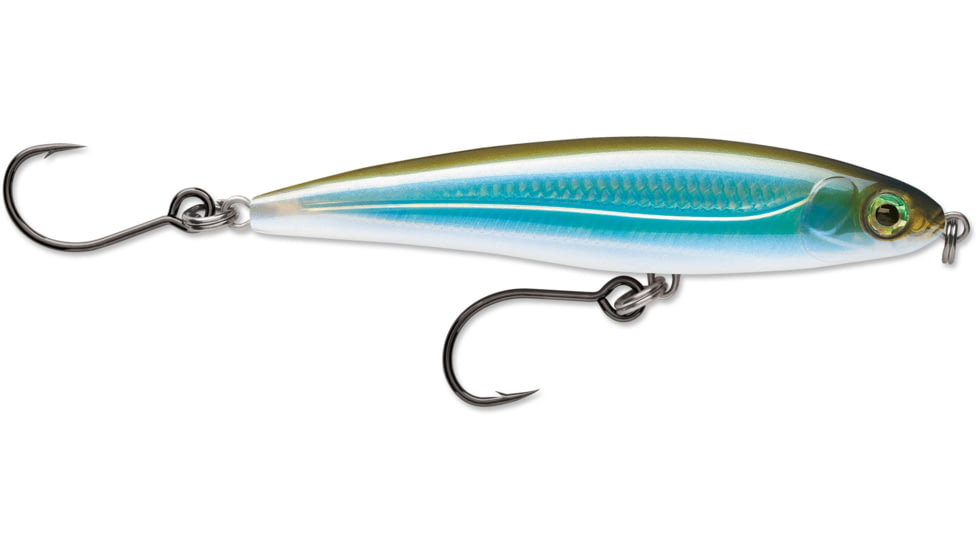 Rapala X-Rap Twitchin' Minnow 10, Slow Sinking, Moss Back Shiner 4" 1/2 Oz., SXRT10MBS