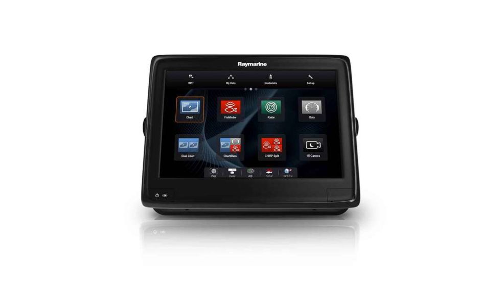 Raymarine A128 Multi-Function Display, Chirp Sonar, Downvision, GPS, CPT-100 Transducer, Black, 12in T70251-NAG