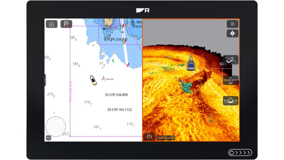 Raymarine AXIOM+ 12 RV Chartplotter, Multifunction 12in Display w/ RealVision 3D and 600W Sonar, E70639