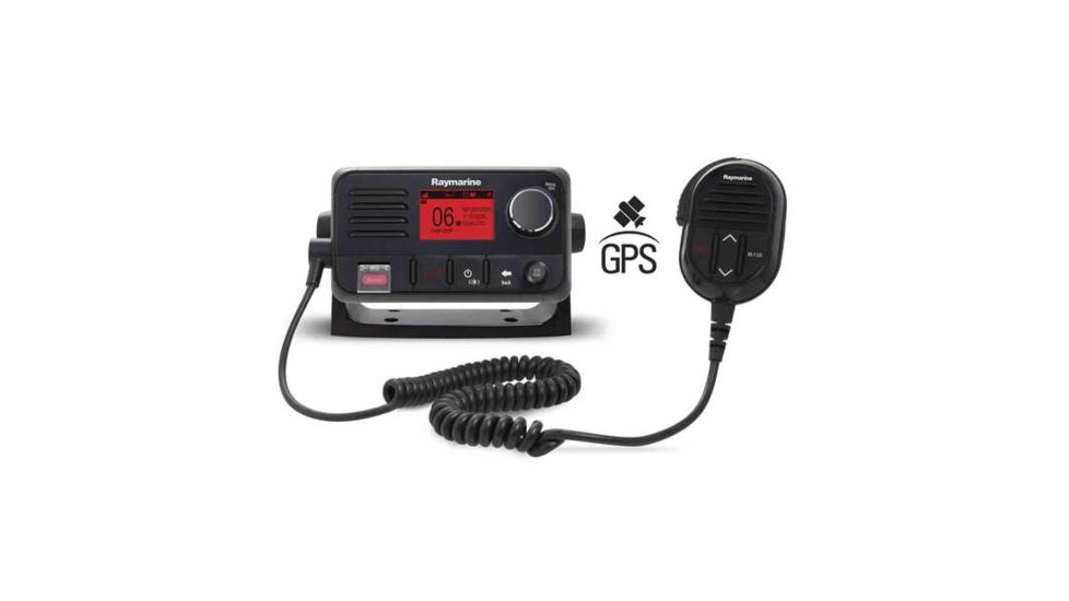 Raymarine Ray 52 Compact VHF Radio With GPS, Black, 7.6in E70345