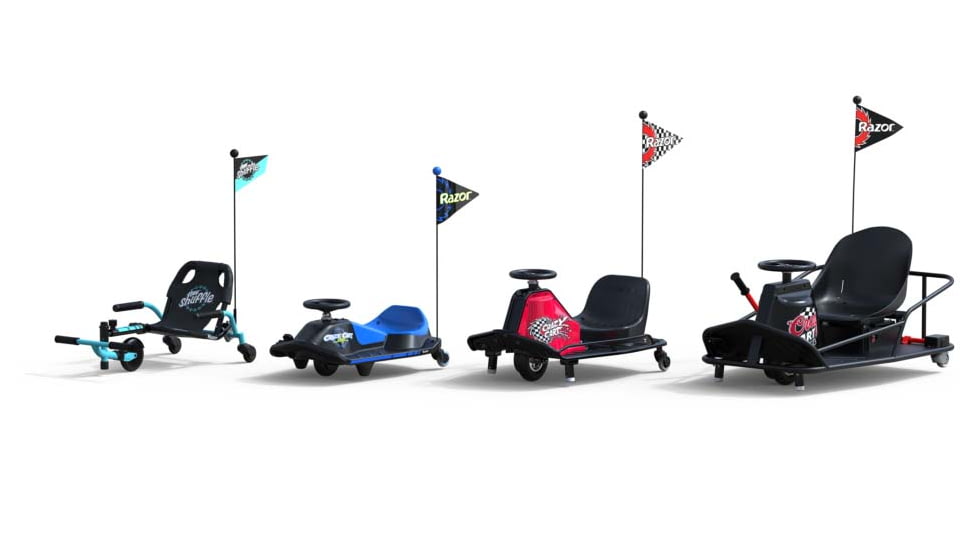 Razor Crazy Cart Shuffle, Black/Green, 20043437