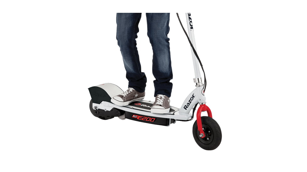 Razor E200 Electric Scooter, White/Red, 13112485