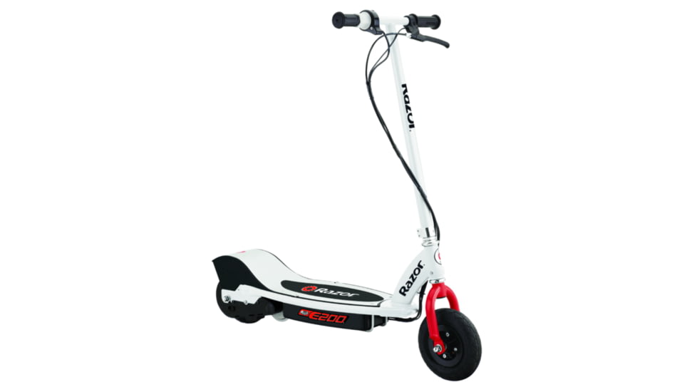Razor E200 Electric Scooter, White/Red, 13112485