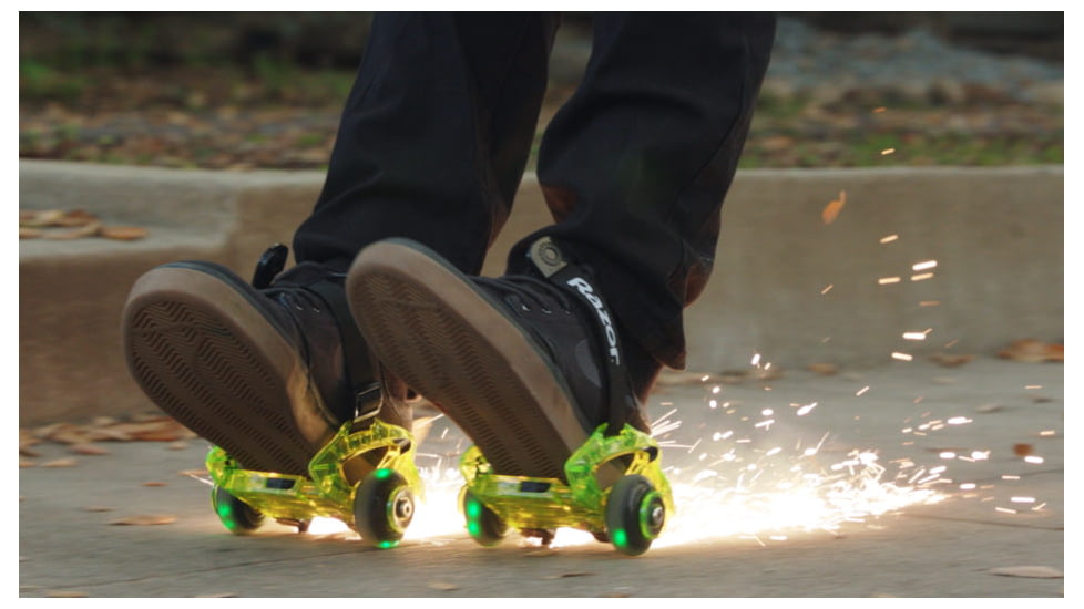 Razor Jetts DLX Heel Wheels, Neon Green, 25056196