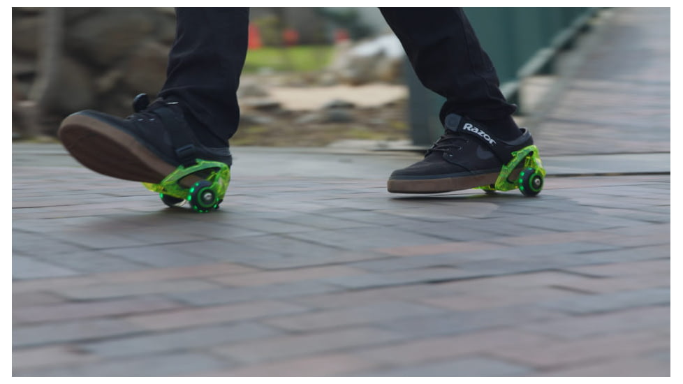 Razor Jetts DLX Heel Wheels, Neon Green, 25056196