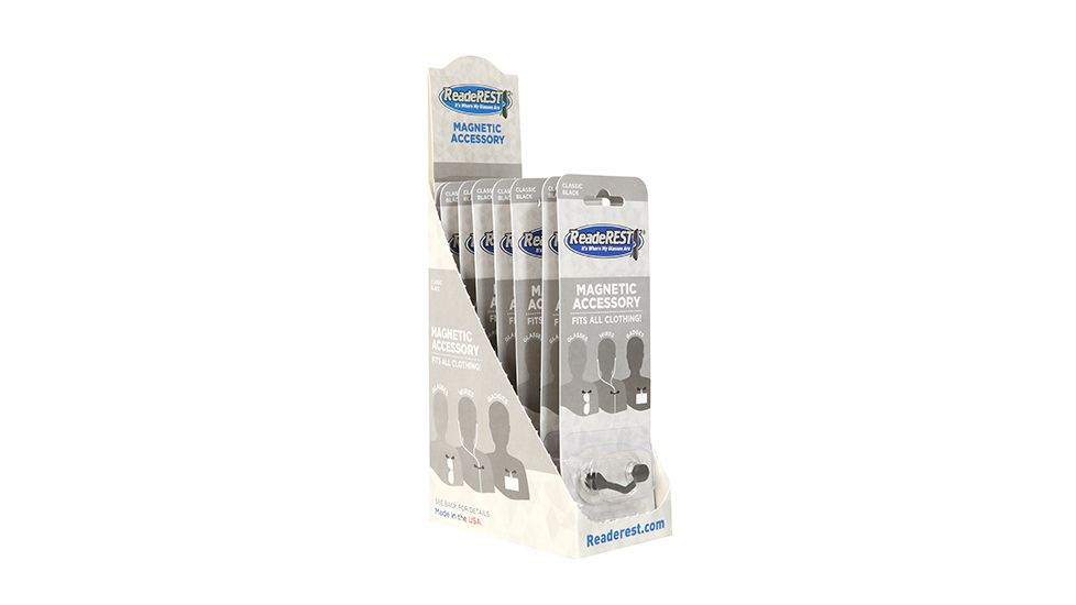 ReadeREST Magnetic Glasses Holder, 8 Pack, Classic Black, RRE-11374