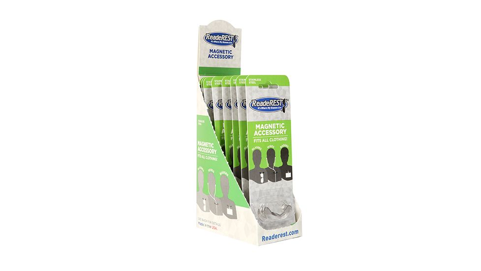 ReadeREST Magnetic Glasses Holder, 8 Pack, Stainless Steel, RRE-11354