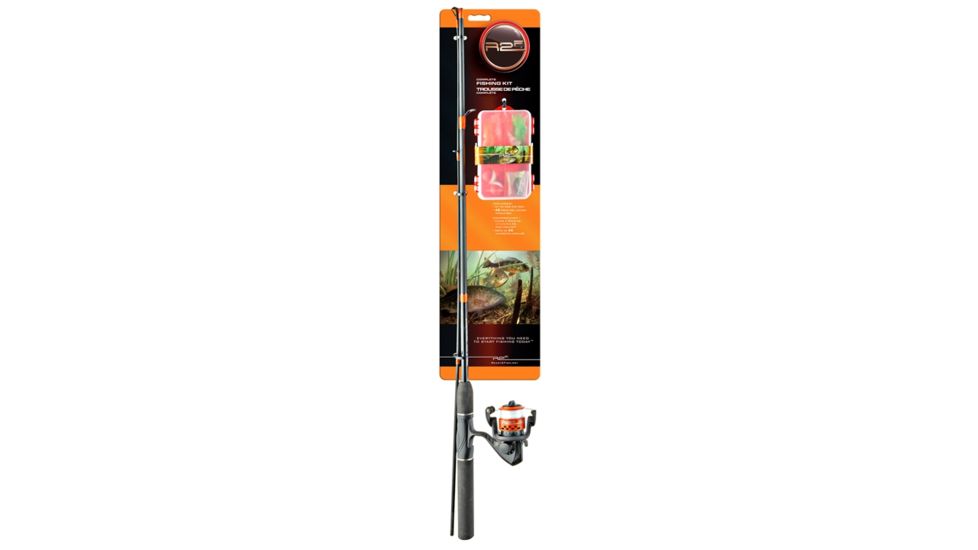 Ready 2 Fish 2 Piece Spinning Rod and Reel Combo w/45 Piece TackleBox - 5'6" 111020