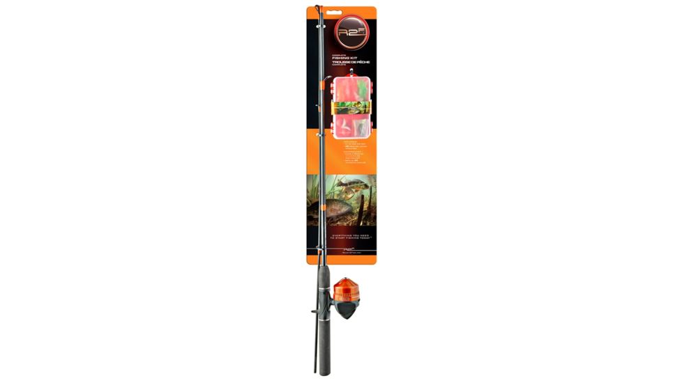 Ready 2 Fish 2 Piece Spincast Rod and Reel Combo w/45 Piece TackleBox - 5'6" 111022