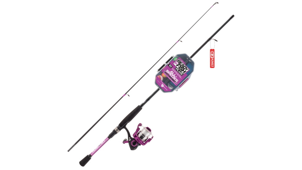 Ready 2 Fish R2F5 Just Add Bait All-Species Purple Spinning Combo with Kit - 5' 6" ML, R2F5-JAB-PURPLE-SP