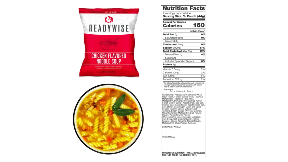 ReadyWise 48 Serving Emergency Soup Grab and Go Bucket, Black, 9 x 9 x 9, RW10-001