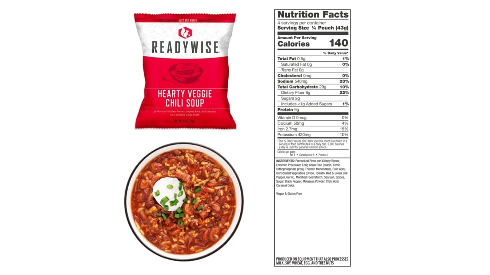 ReadyWise 48 Serving Emergency Soup Grab and Go Bucket, Black, 9 x 9 x 9, RW10-001