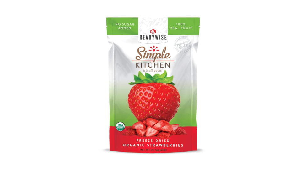 ReadyWise 6 CT Case Organic FD Strawberries, White, 5.75 x 11 x 8.75, RWSK05-014