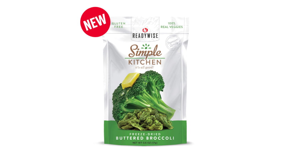 ReadyWise 6 CT Case Simple Kitchen Buttered Broccoli, White, 5.75 x 11 x 8.75, RWSK05-021
