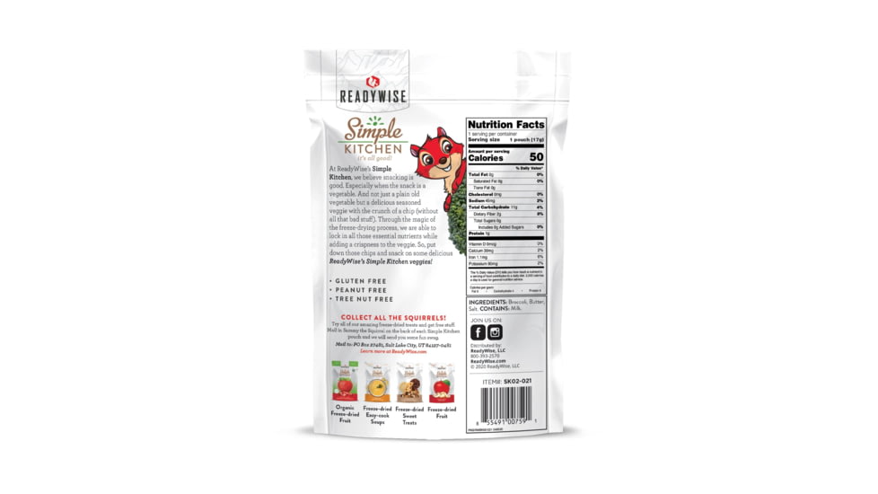 ReadyWise 6 CT Case Simple Kitchen Buttered Broccoli, White, 5.75 x 11 x 8.75, RWSK05-021