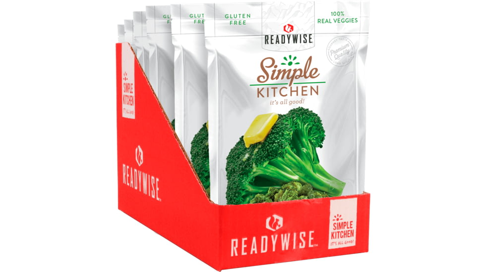 ReadyWise Simple Kitchen Buttered Broccoli, 6 Pack, RWSK05-021