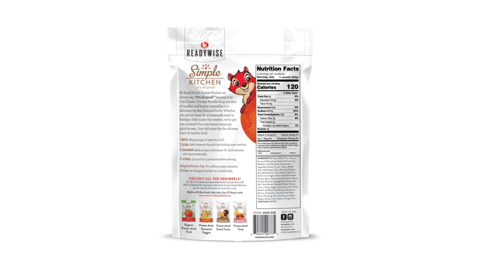 ReadyWise 6 CT Case Simple Kitchen Classic Chicken Noodle Soup, White, 5.75 x 11 x 8.75, RWSK05-026