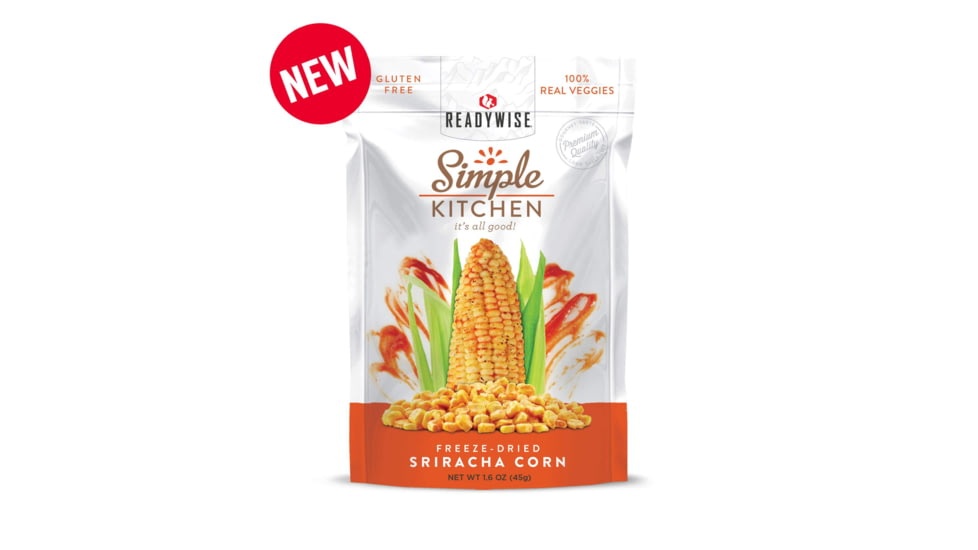 ReadyWise 6 CT Case Simple Kitchen Sriracha Corn, White, 5.75 x 11 x 8.75, RWSK05-018
