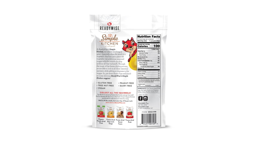 ReadyWise 6 CT Case Simple Kitchen Sriracha Corn, White, 5.75 x 11 x 8.75, RWSK05-018