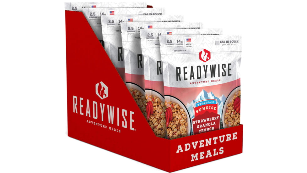 ReadyWise Sunrise Strawberry Granola Crunch, 6 Pack, RW05-007