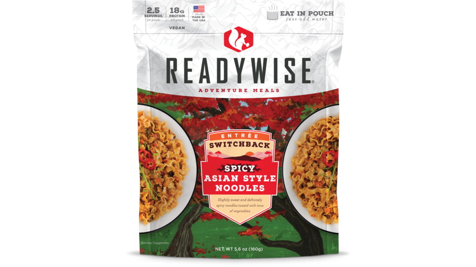 ReadyWise 6 CT Case Switchback Spicy Asian Style Noodles, White, 8 x 11.25 x 9.75, RW05-014