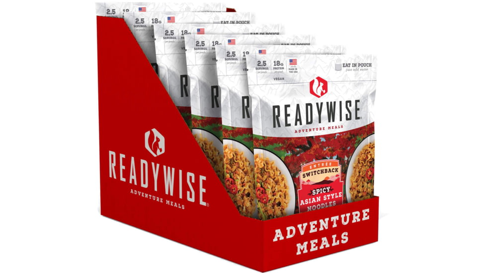 ReadyWise 6 CT Case Switchback Spicy Asian Style Noodles, White, 8 x 11.25 x 9.75, RW05-014