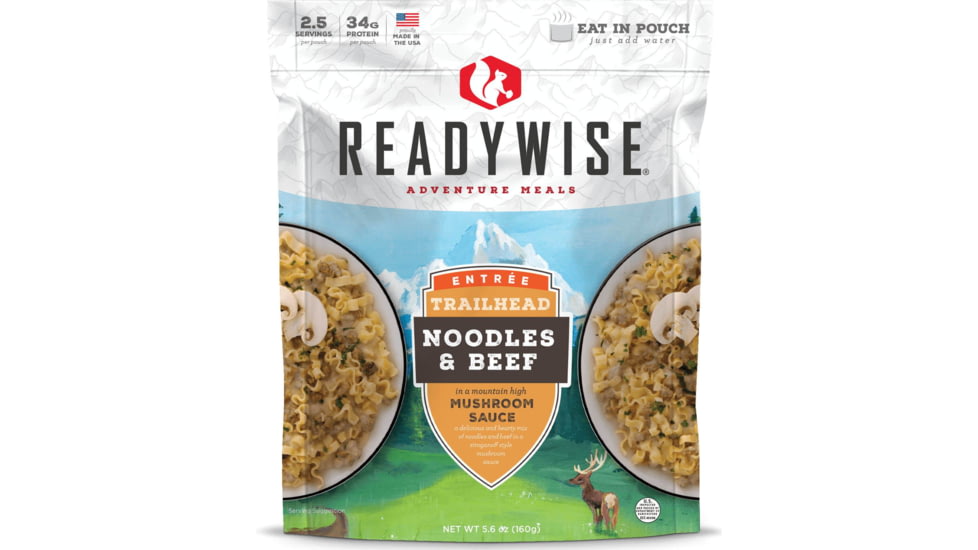 ReadyWise 6 CT Case Trailhead Noodles &amp; Beef, White, 8 x 11.25 x 9.75, RW05-004