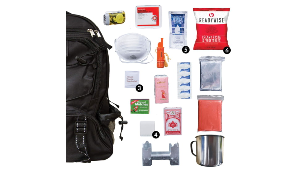 ReadyWise 64 Piece Survival Backpack, Black, RW01-633GSG(BLACK)