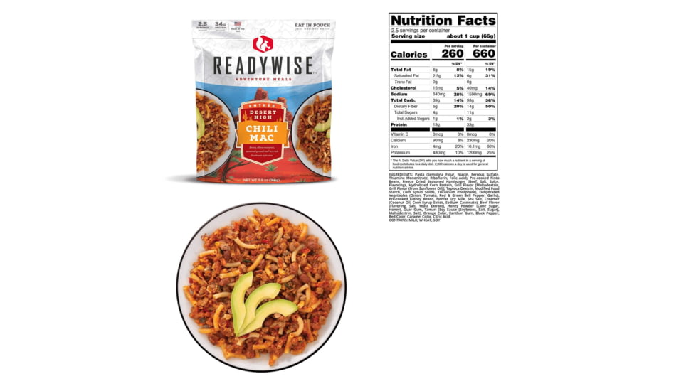 ReadyWise Chili Mac w/ Beef, 6 Pack, RW05-805
