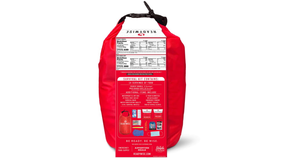ReadyWise Emergency Survival Starter Kit, 14 Servings, Black, 6 x 7.5 x 13, RW01-634GSG