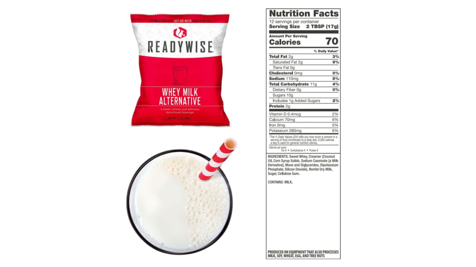 ReadyWise Emergency Whey Milk Alternative Bundle, 240 Servings, RWMK40-40240