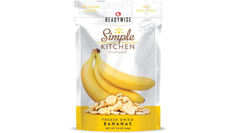 ReadyWise Freeze-Dried Bananas, 6 Pack, RWSK05-007