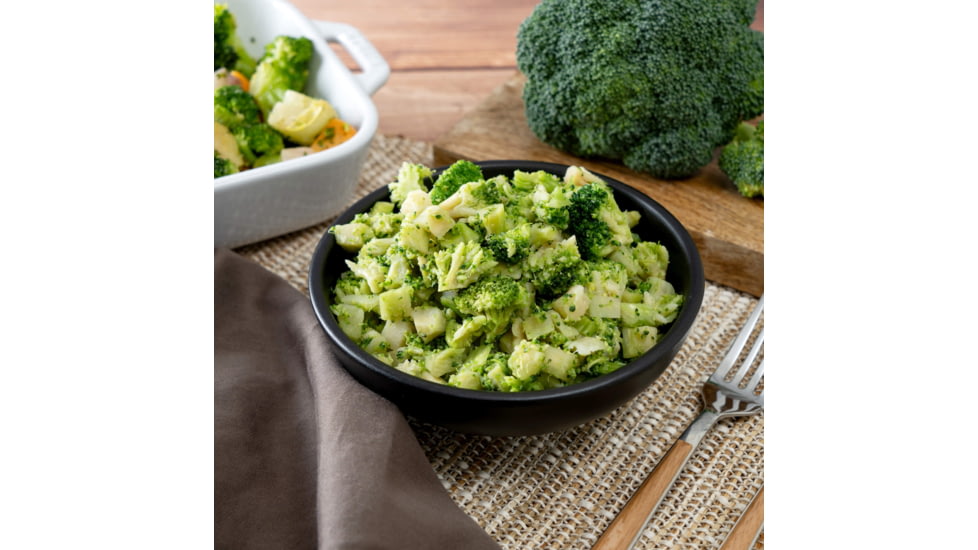 ReadyWise Freeze-Dried Buttered Broccoli, 20 Serving, 10 Cans, RWSKCN03-007